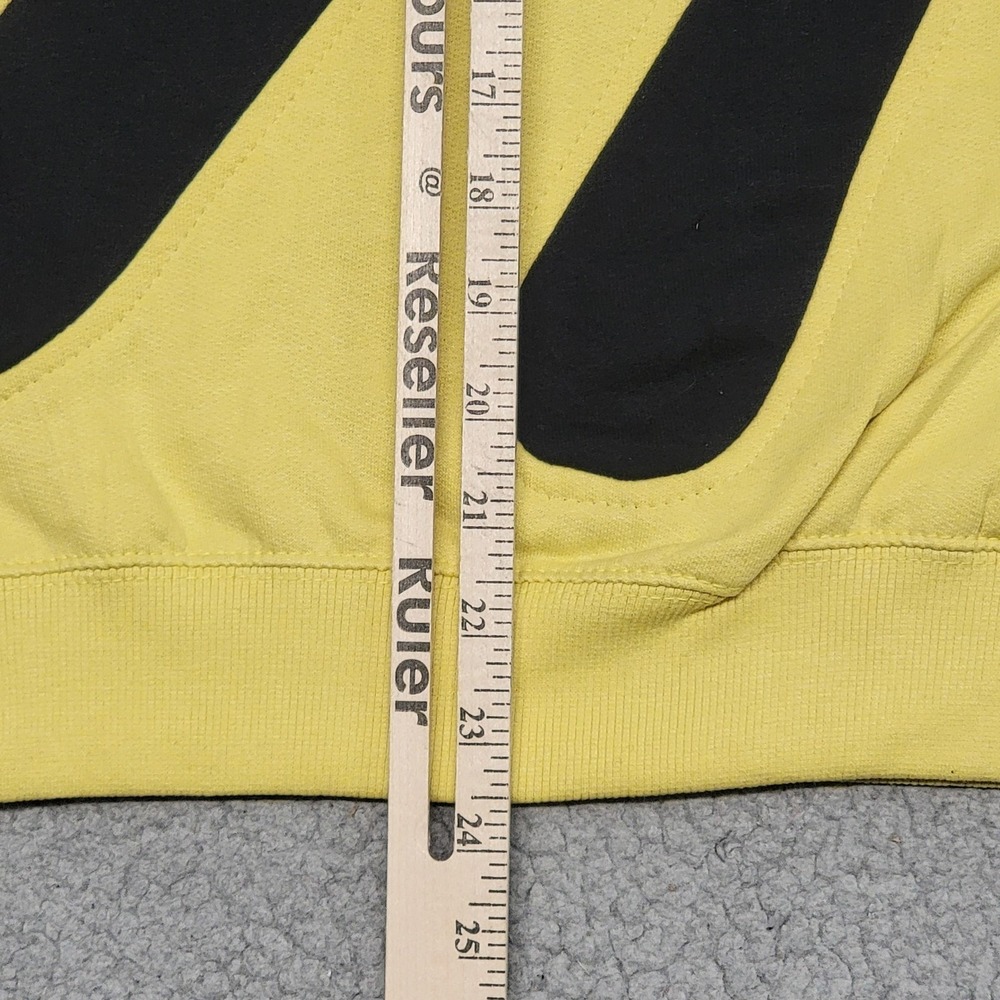 Vintage Nike Sweatshirt Mens Large Yellow Black Hand Graphic Fleece Crewneck 90s - Picture 8 of 11